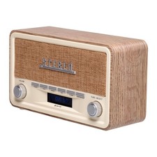 Denver DAB+/FM Radio Braun Bluetooth Holzoptik Audio Retro 40 W AUX In Display