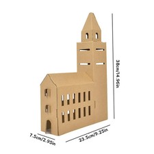 Papierhaus Bastelset Kinder Spielhaus Malvorlage Kreativset Weihnachten