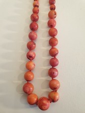 rote Koralle Perlenkette, 50cm