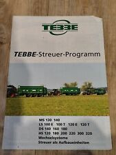 Tebbe Streuer programm Traktor tractor prospekt brochure 34