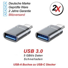 USB A auf USB C Adapter Ladeadapter Datenübertragung Konverter OTG 3.0