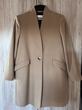 Mango Mantel Wolle Beige Gr.XS (S) ELEGANT