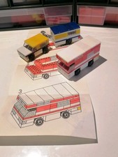 DDR PEBE MINI Auto Wohnmobil Wohnanhänger Steckbausteine Spielzeug Formo Lego