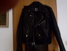 Lederjacke - schwarz - Leder