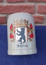 Bierkrug , mit  Berlin Bär Wappen 0,5l Gerz  gebraucht , sehr gut , aus Sammlung