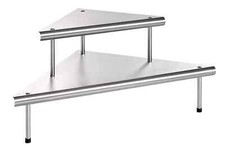 Regal 2-stufig aus Edelstahl Küchenregal Ablagefläche Aufbewahrung Küchenhelfer