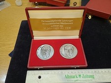 DDR Ehrengeschenk Medaillen Pieck Grothewohl 1984 