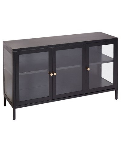 Sideboard metall schwarz - schwarz, mit