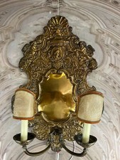 HISTORISMUS STIL WANDLEUCHTE AUS KUPFER 45x17cm WANDLAMPE