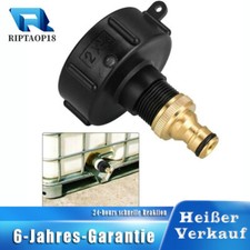 IBC Adapter Mit 3/4" Auslaufhahn Regenwasser 1000 Liter Container Tank Industrie