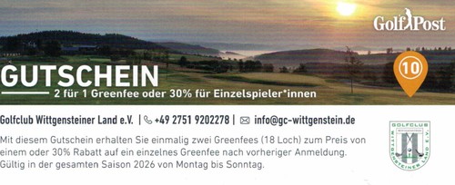 Golf greenfee gutschein 2026 - greenfee,