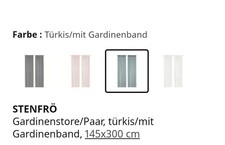 Gardinen grau-türkis