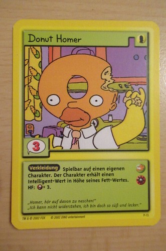 The simpson spielkarte donut - spielkarte,