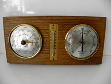Huger  Wetterstation Barometer Thermometer Hygrometer  Wandmontage 60er Jahre