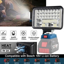Für Bosch 18V GBA Akku LED Arbeitsleuchte 18V Strahler Licht Taschenlampe DE