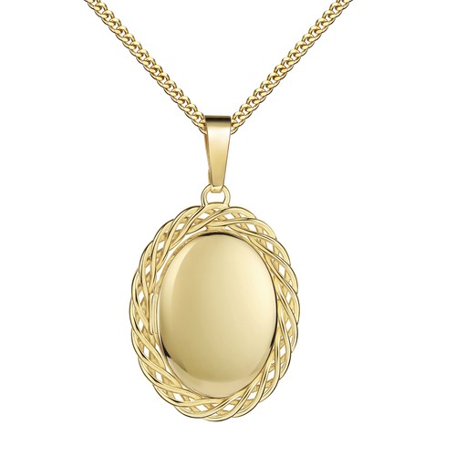 Amulett medaillon gold 333 - amulett,
