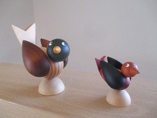 Drechslerei Martin Gute Laune Vögel ca. 7 X 4,5 & 4 X 2,5 cm