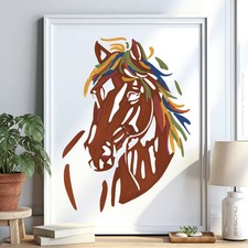 Pferd Tier v5 Schablone Malen