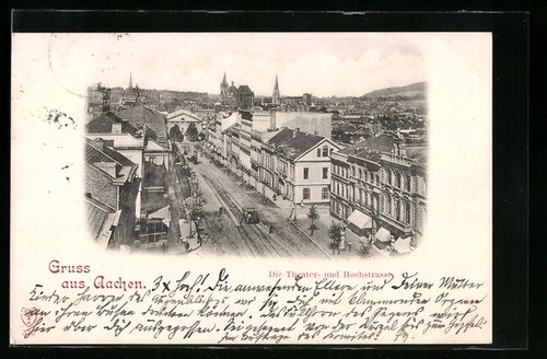 Ansichtskarte aachen die - ansichtskarte, aachen,