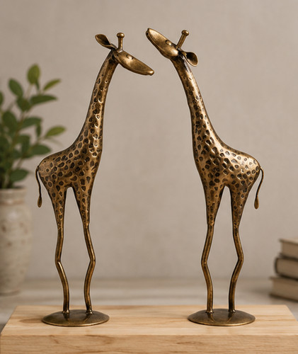 Messing giraffe statue set - statue,
