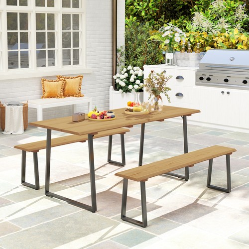 Outsunny sitzgruppe teilig - outsunny, 3-teilig