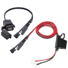 Motorrad Ladegerät 12V SAE zu USB Adapter Stecker Kabel Steckdose Wasserdicht DE