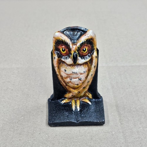 Buchstütze eule gusseisen - ,