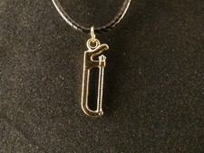 Säge Anhänger mit Kette 24 Karat Vergoldet Werkzeug Wald Forst Baum Holz Gold