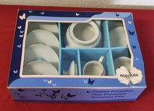Puppen Porzellan Service Puppenstube Service Roehler.  Blumen Dekor 8-tlg.