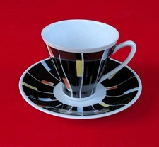 Sammeltasse Gedeck Mokka Mocca Espresso Tasse Schwarz Blau Gelb Orange Designer