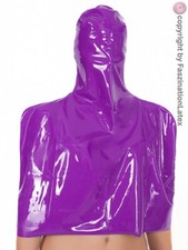 Latex Maske "KOPFSACK" ohne Öffnungen - Henkermaske für SIE & IHN - LILA