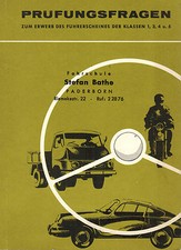 Vogel, Prüfungsfragen Führerschein 1-4, Ausg Fahrschule St. Bathe Paderborn 1967