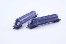 (RBT225) Fleischmann 849002 Wagen-Set mit 2 Staubsilowagen „KVG“ der DB, DC, ...