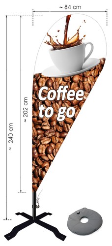 Beachflag coffee 240 - to,