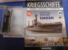 Die Cast DeAgostini 1:1250 Kriegsschiffe: Leichter Kreuzer EMDEN  mit Heft lesen