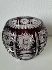 Bleikristall Vase, dunkelroter
