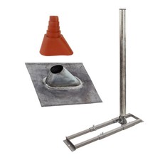 PROFI Dachsparrenhalter 1m Mast 60mm Sparrenhalter SAT Dach Halterung Bleiziegel