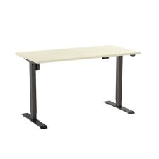 Schreibtisch elektrisch höhenverstellbar, ergonomischer Tisch, Gestell schwarz