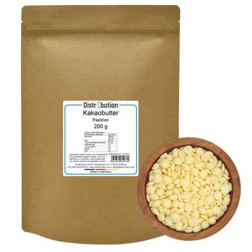 Kakaobutter pastillen 200g - pastillen,