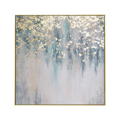 Abstraktes goldblatt silber - ,