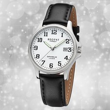 Armbanduhr Leder schwarz
