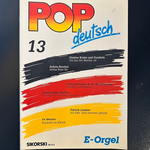 Noten pop orgel deutsch - -,