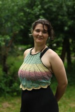 Buntes Clam Top in Größe M/L 