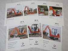 7x Prospekt Schaeff Minibagger HR12 HR14 HR16 HR18 HR22 HR31HR41