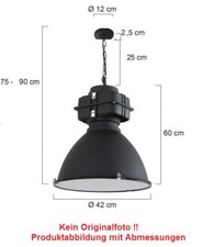 Hängelampe Industriedesign , große Pendelleuchte Industrial Style,  Ø 42 cm