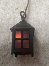 Laterne schwarz mit Licht, Krippenlaterne 3,5V Krippenbeleuchtung,