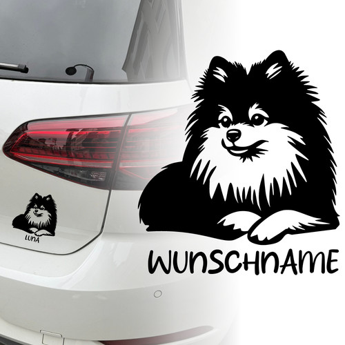 Auto aufkleber pomeranian - |,