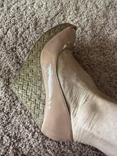 WEDGES SCHUHE HIGH HEEL PEEPTOE