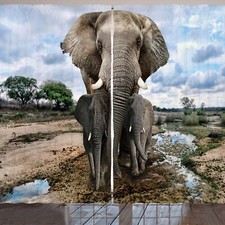 Tier Rustikale Gardine Elefant