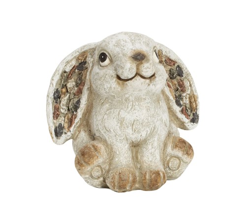Gartenfigur hase grau braun - gartenfigur,
